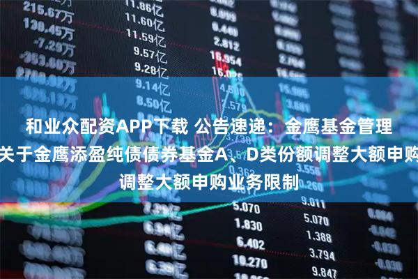 和业众配资APP下载 公告速递：金鹰基金管理有限公司关于金鹰添盈纯债债券基金A、D类份额调整大额申购业务限制